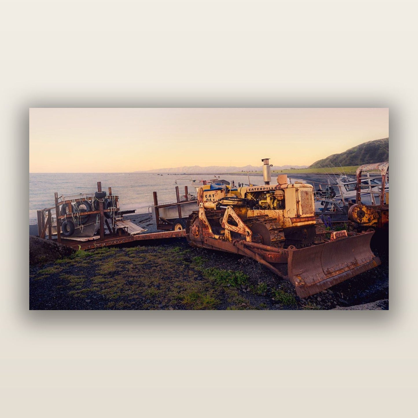 Fishing Fleet, Cape Palliser — frameless acrylic glass print. New Zealand fine art landscape photography by Stephen Milner.