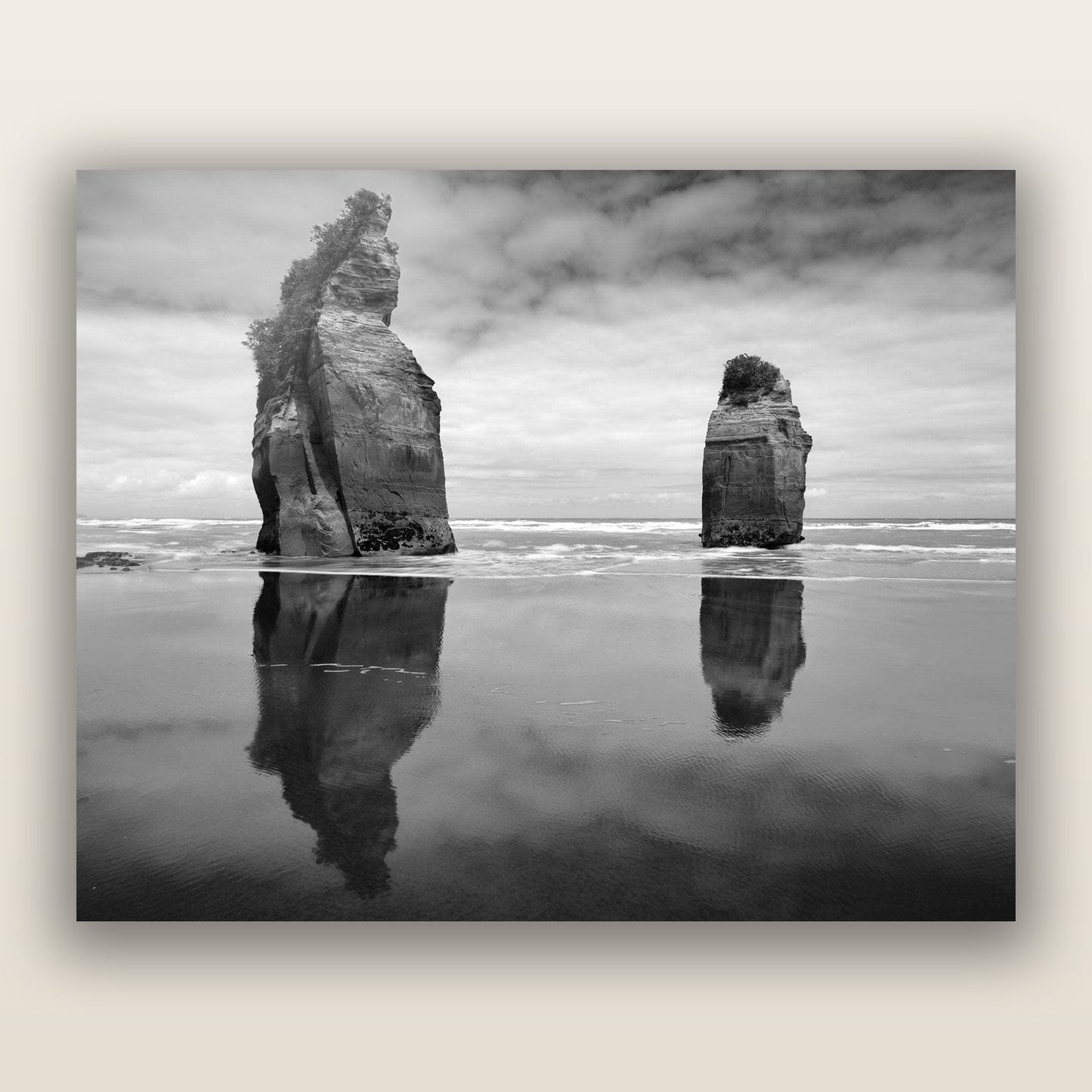 Guardians of the Ocean, Taranaki — frameless acrylic glass print. New Zealand fine art landscape photography by Stephen Milner.