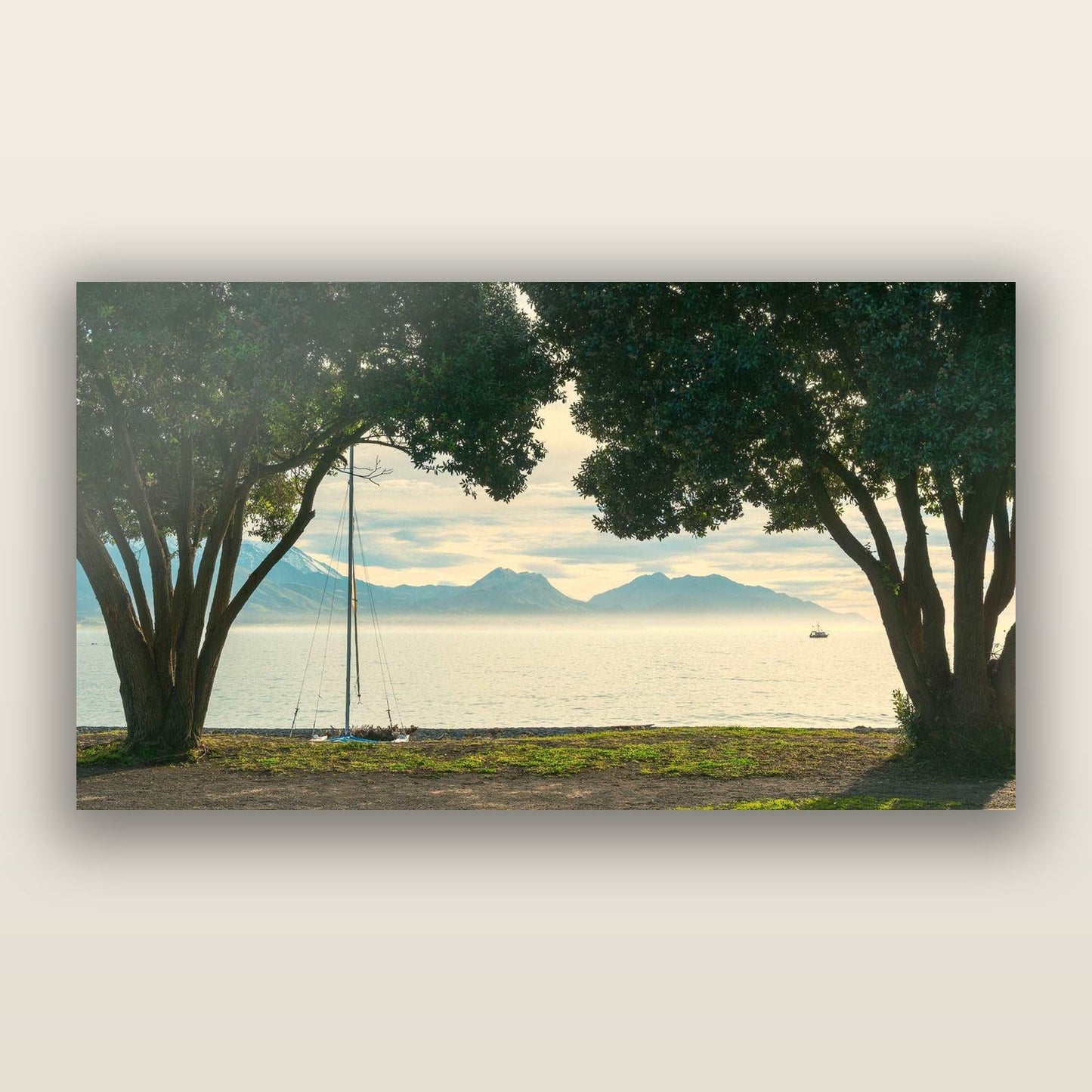 Kaikōura's Coastal Embrace — frameless acrylic glass print. New Zealand fine art landscape photography by Stephen Milner.