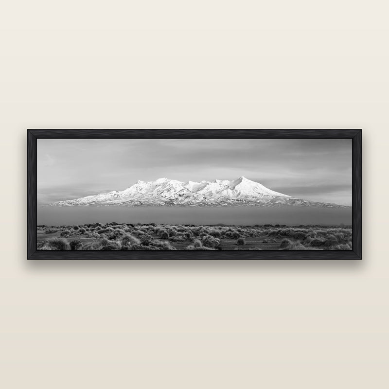Ruapehu, The Floating Volcano, black and white fine art print by Stephen Milner