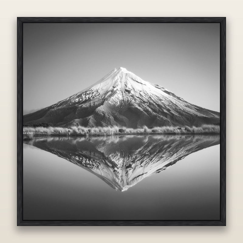 The Point, Mount Taranaki, black and white fine art print by Stephen Milner
