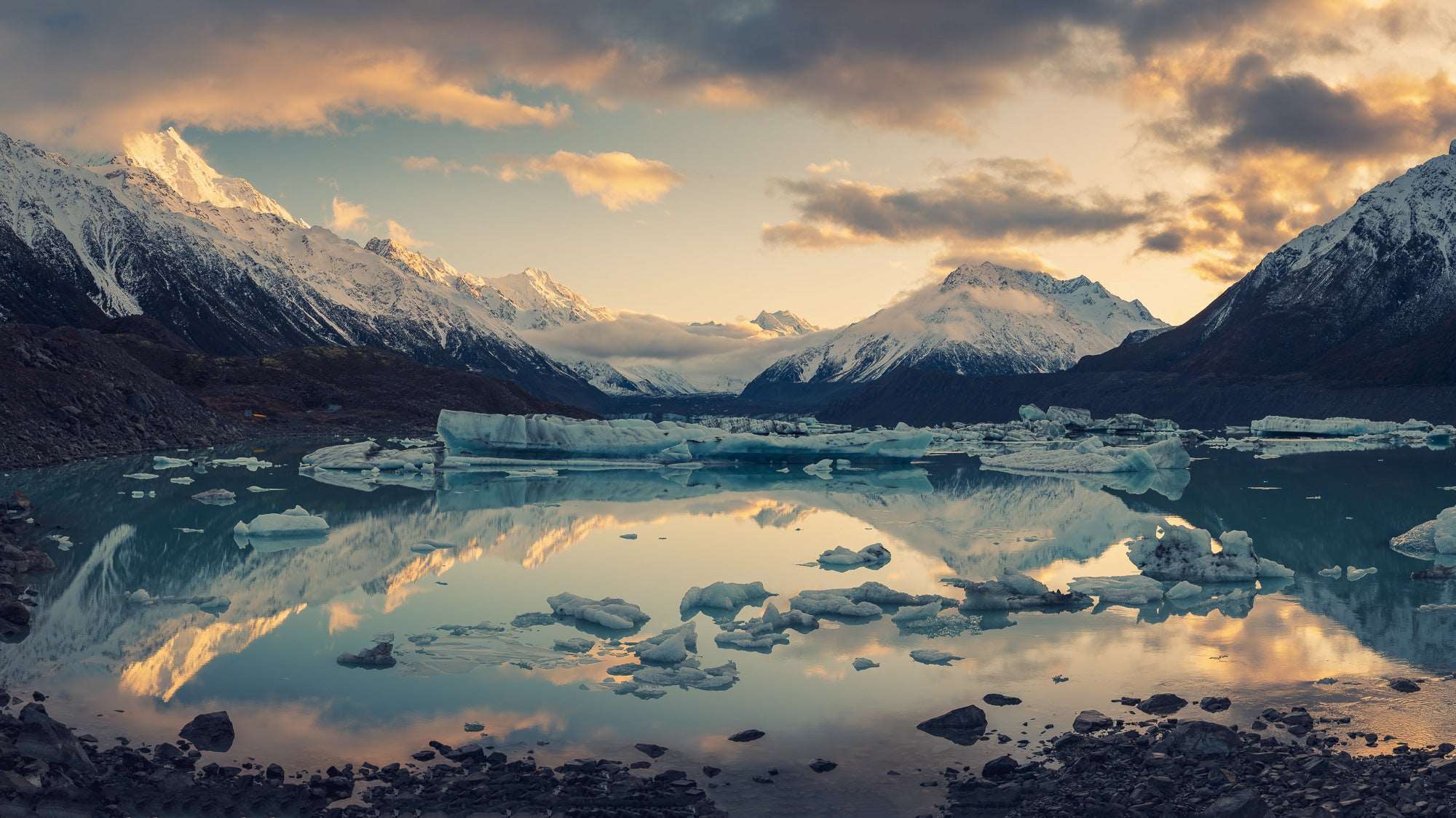 Aurora of Aoraki: Tasman Glacier's Awakening - by Award Winning New Zealand Landscape Photographer Stephen Milner