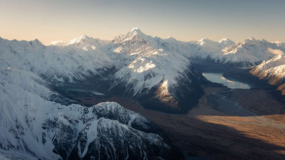Elysian Heights: Mount Cook's Sunset Embrace - by Award Winning New Zealand Landscape Photographer Stephen Milner