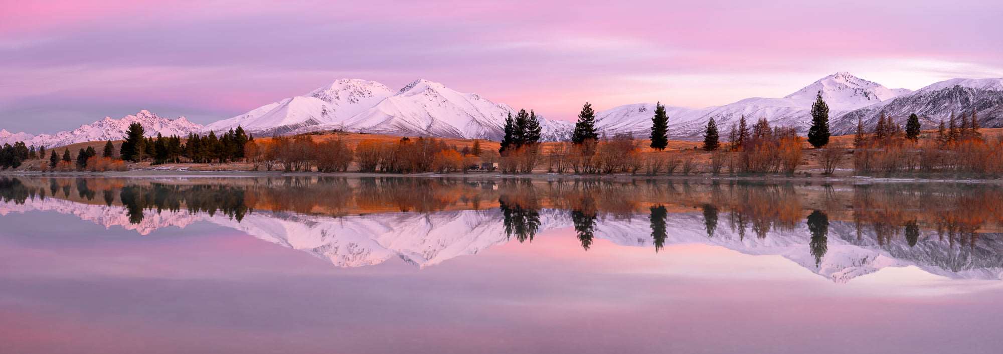 Reflections of Dawn: Big Hill and Potts Range - by Award Winning New Zealand Landscape Photographer Stephen Milner