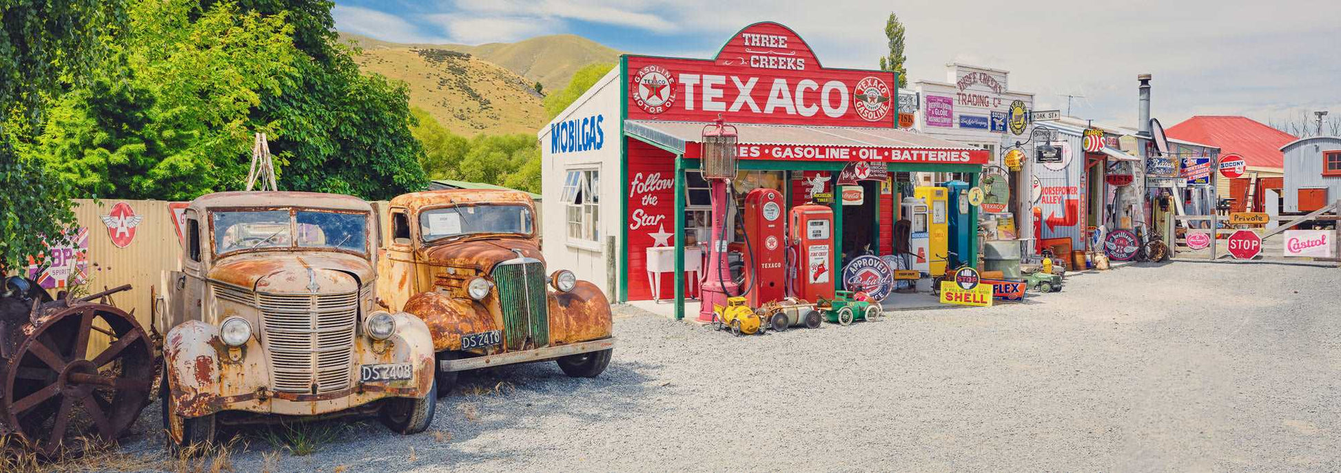 Texaco Time Capsule - Burkes Pass New Zealand - by Award Winning New Zealand Landscape Photographer Stephen Milner