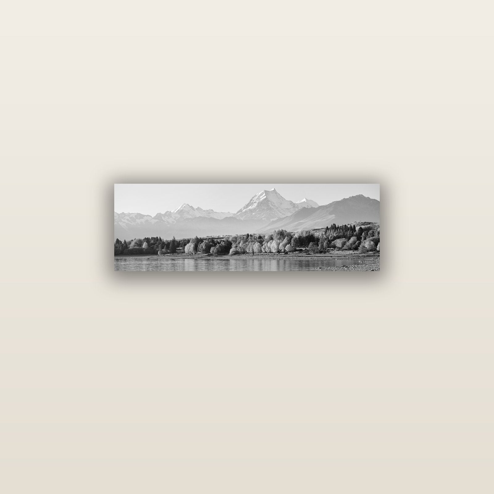 Above the Treeline, Mount Cook — acrylic glass print, 76 × 25 cm. New Zealand fine art landscape wall art by Stephen Milner.