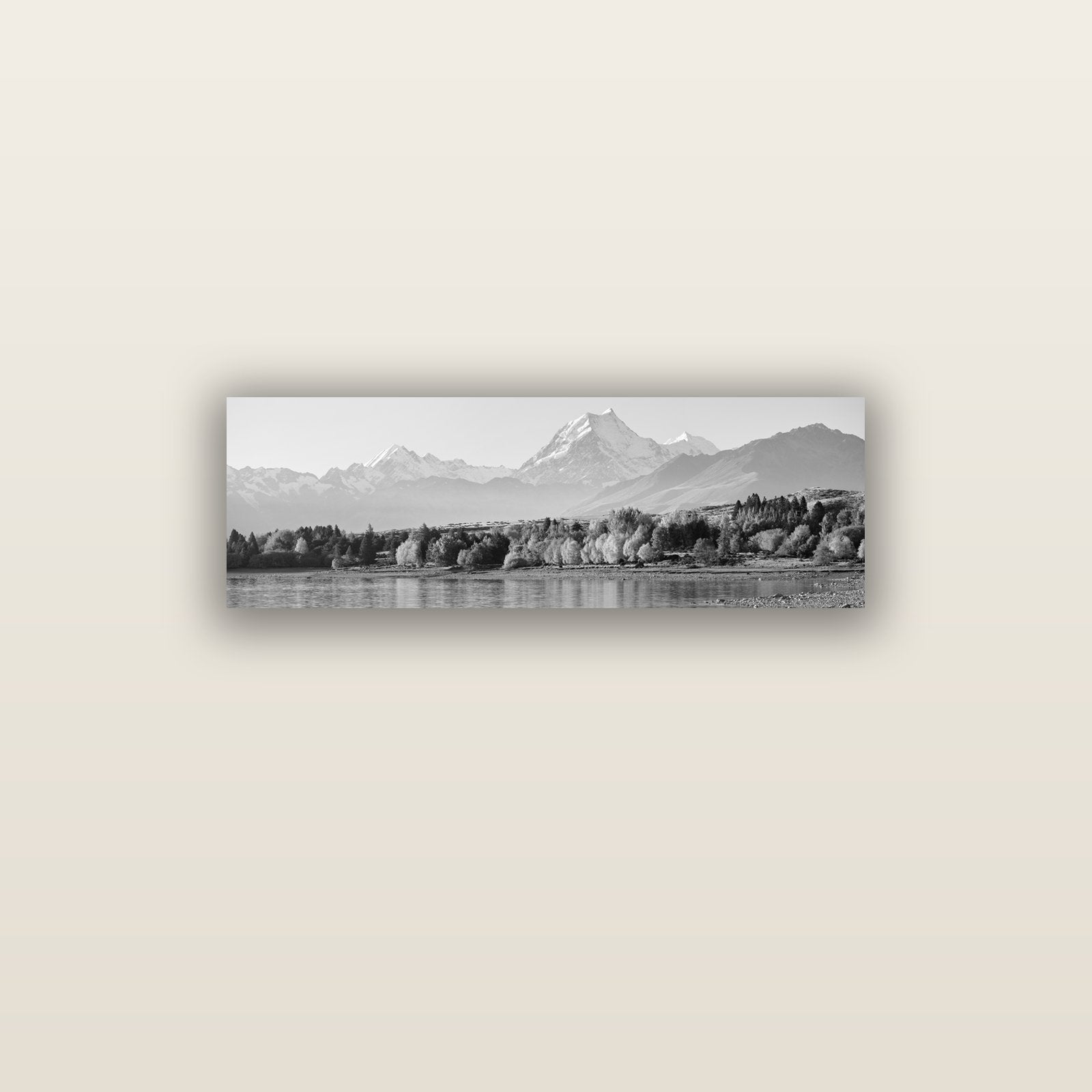 Above the Treeline, Mount Cook — acrylic glass print, 91 × 30 cm. New Zealand fine art landscape wall art by Stephen Milner.