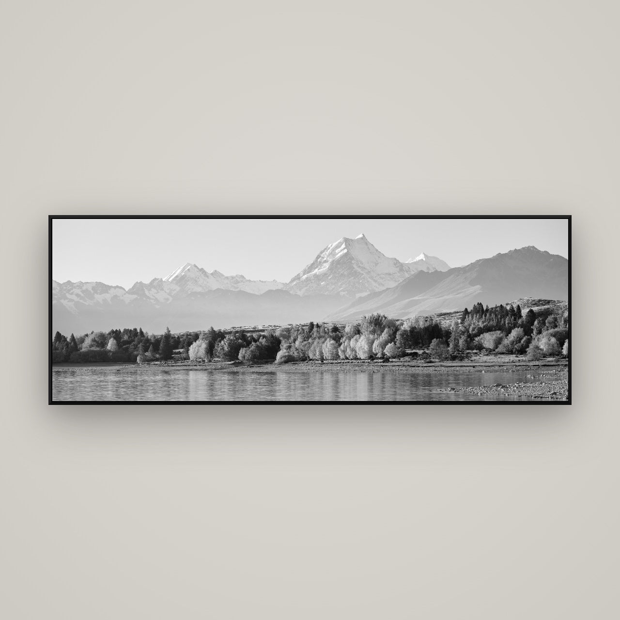 Above the Treeline, Mount Cook — ArtBox Black, 170×60 cm. New Zealand fine art wall art by Stephen Milner.