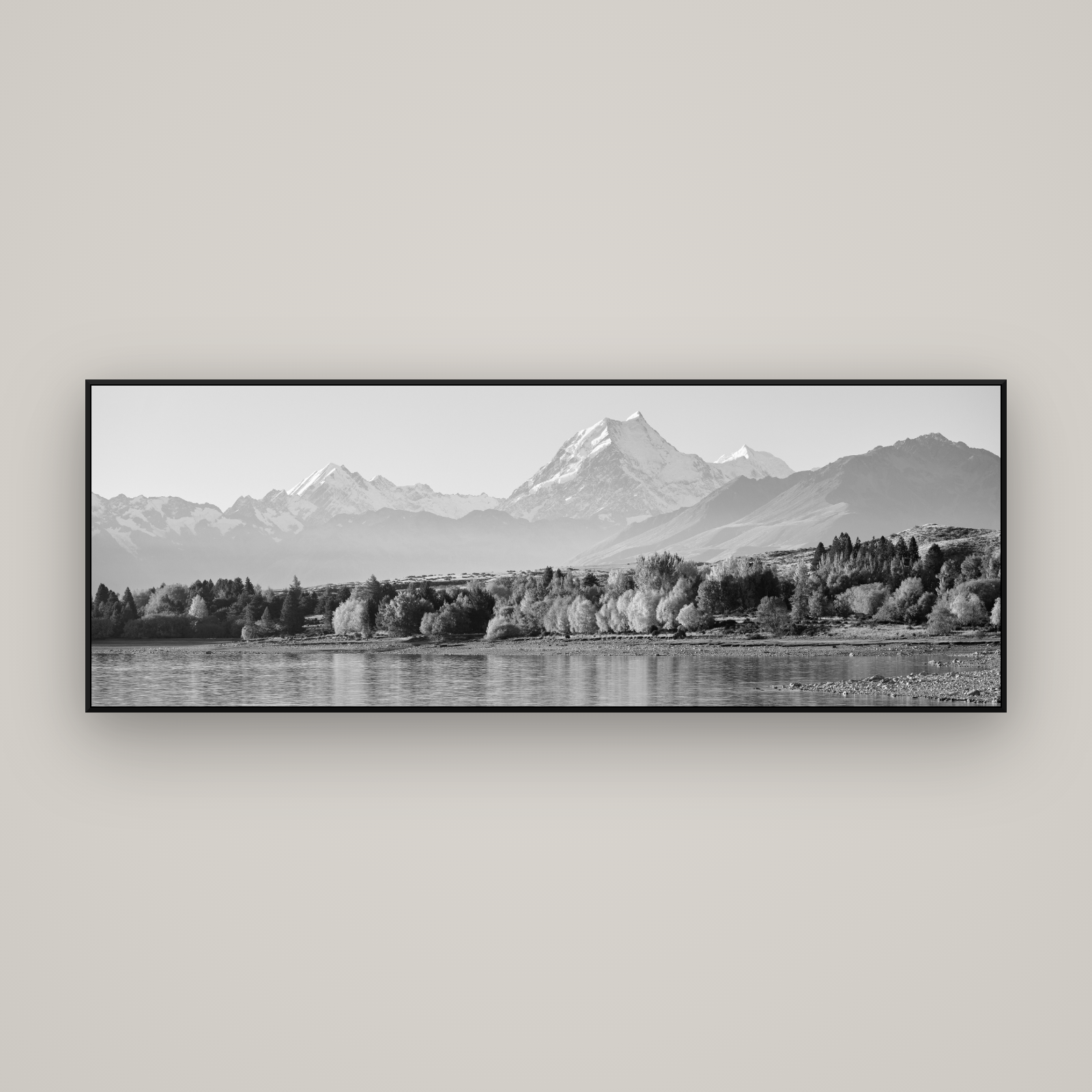Above the Treeline, Mount Cook — ArtBox Black, 170×60 cm. New Zealand fine art wall art by Stephen Milner.