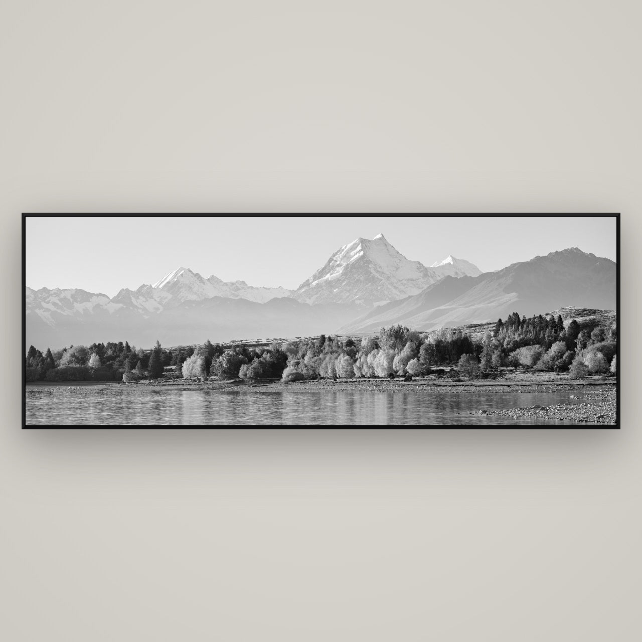 Above the Treeline, Mount Cook — ArtBox Black, 198×70 cm. New Zealand fine art wall art by Stephen Milner.