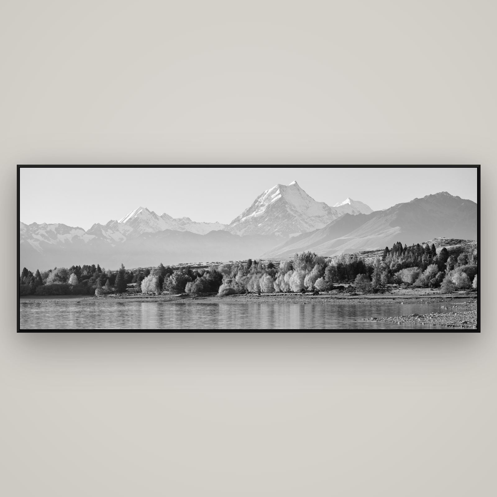 Above the Treeline, Mount Cook — ArtBox Black, 198×70 cm. New Zealand fine art wall art by Stephen Milner.
