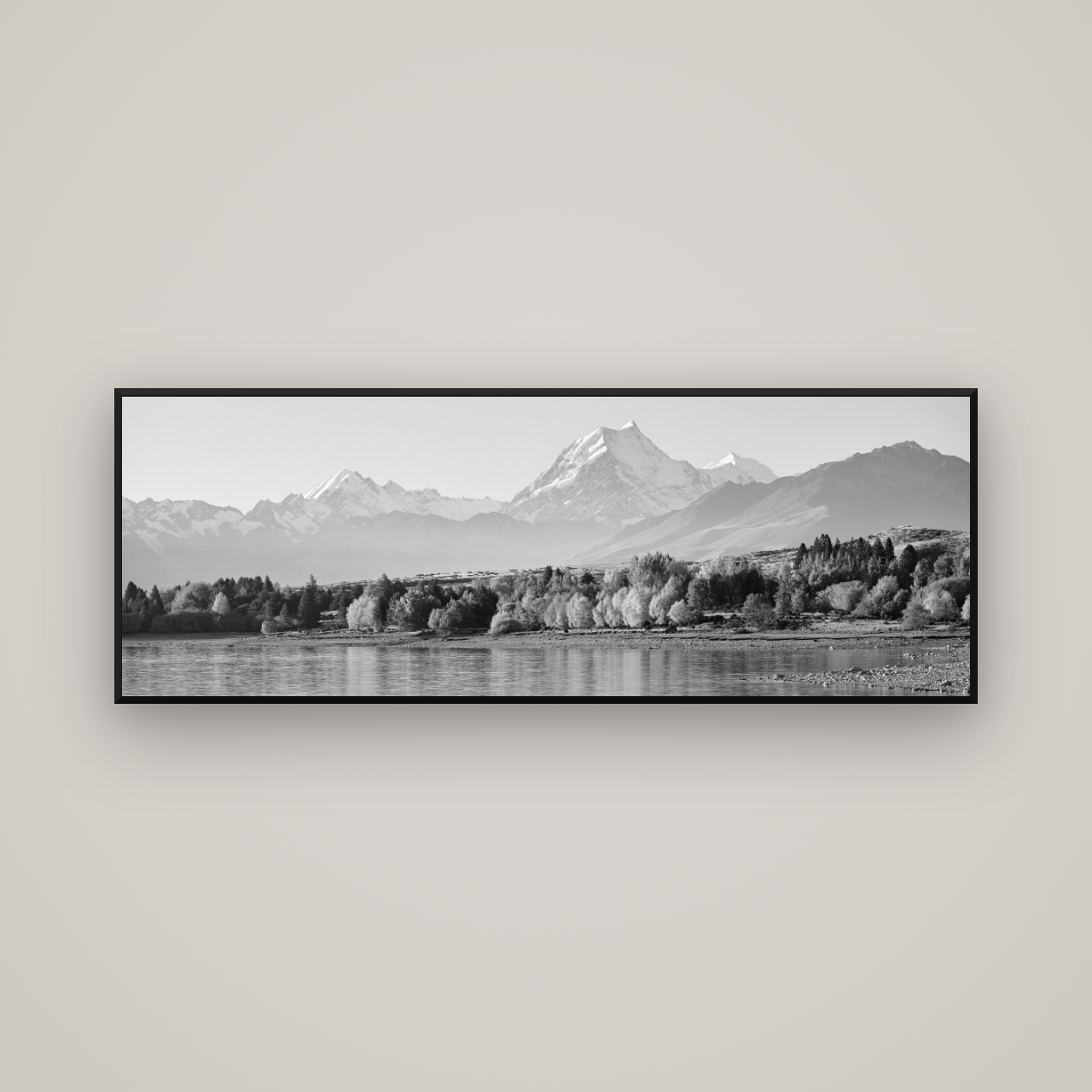 Above the Treeline, Mount Cook — Basel Black Matte, 170×60 cm. New Zealand fine art wall art by Stephen Milner.