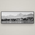 Above the Treeline, Mount Cook — Basel Black, 198×70 cm. New Zealand fine art wall art by Stephen Milner.