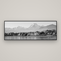 Above the Treeline, Mount Cook — Basel Black Matte, 198×70 cm. New Zealand fine art wall art by Stephen Milner.