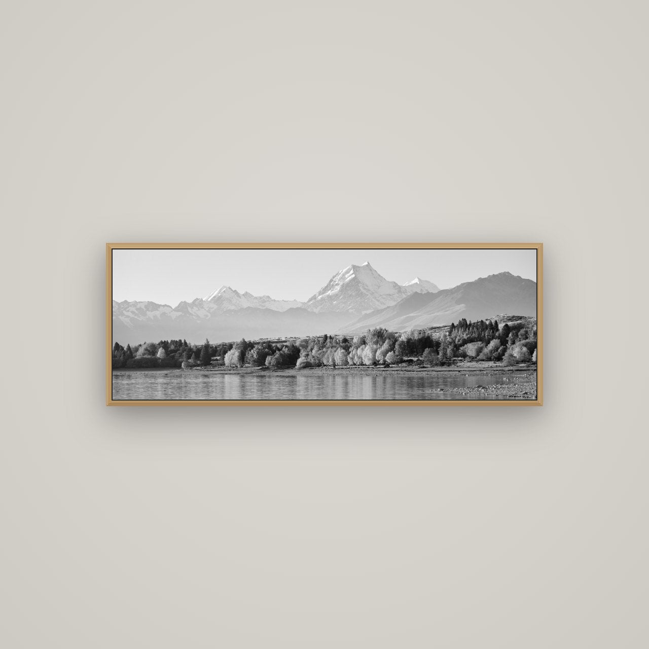 Above the Treeline, Mount Cook, Basel Natural Oak, 113×40 cm. New Zealand fine art wall art by Stephen Milner.