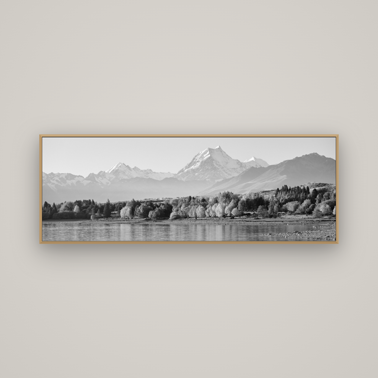 Above the Treeline, Mount Cook, Basel Natural Oak, 170×60 cm. New Zealand fine art wall art by Stephen Milner.