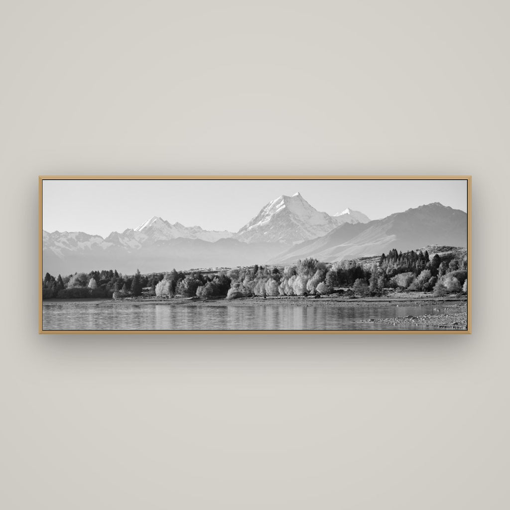 Above the Treeline, Mount Cook, Basel Natural Oak, 170×60 cm. New Zealand fine art wall art by Stephen Milner.