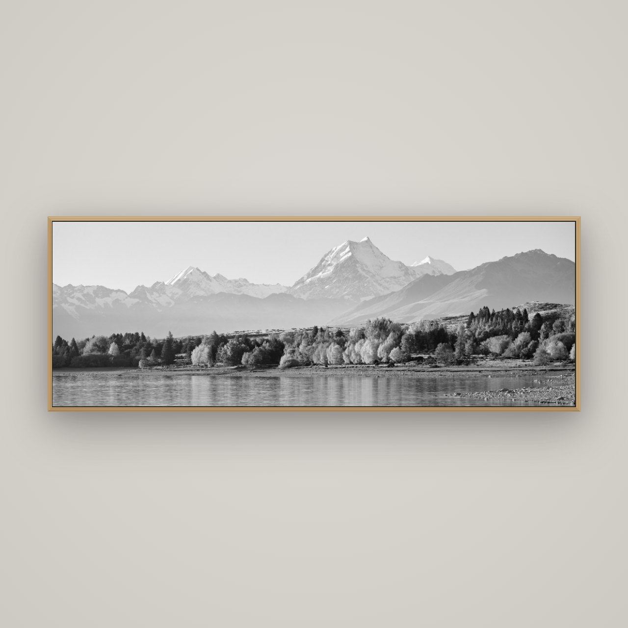 Above the Treeline, Mount Cook, Basel Natural Oak, 170×60 cm. New Zealand fine art wall art by Stephen Milner.