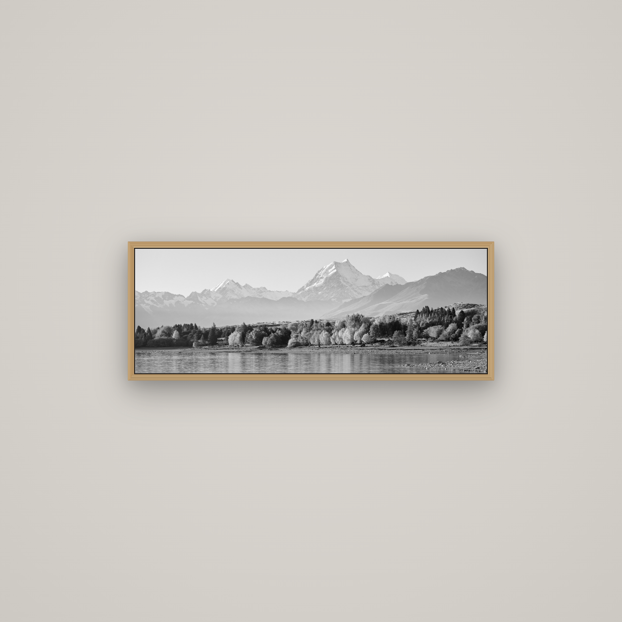Above the Treeline, Mount Cook, Basel Natural Oak, 85×30 cm. New Zealand fine art wall art by Stephen Milner.