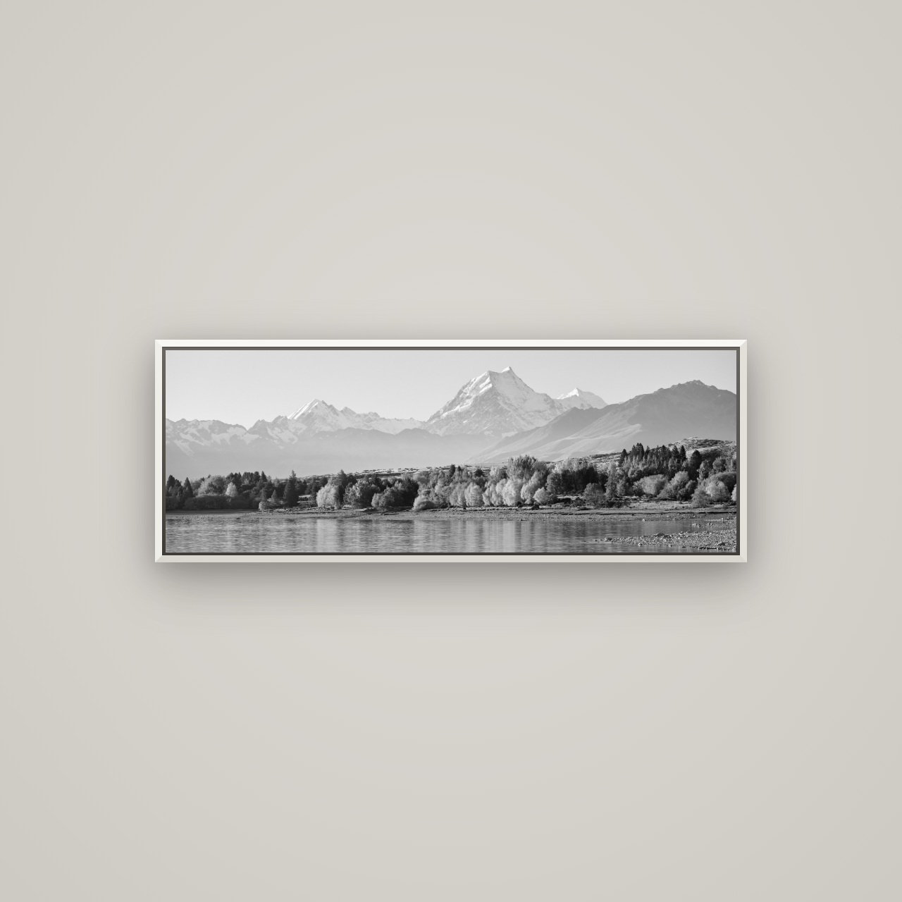 Above the Treeline, Mount Cook — Basel White, 113×40 cm. New Zealand fine art wall art by Stephen Milner.