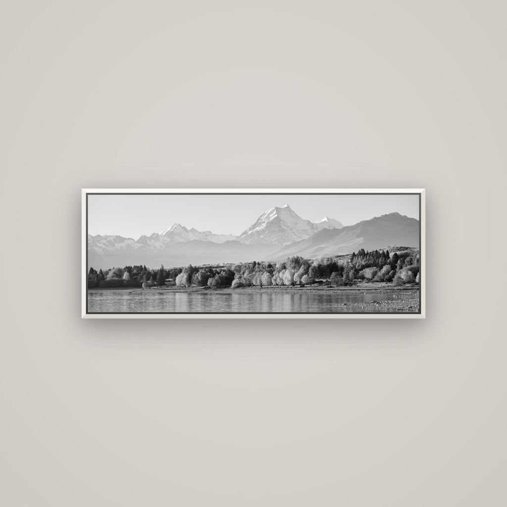 Above the Treeline, Mount Cook — Basel White, 113×40 cm. New Zealand fine art wall art by Stephen Milner.