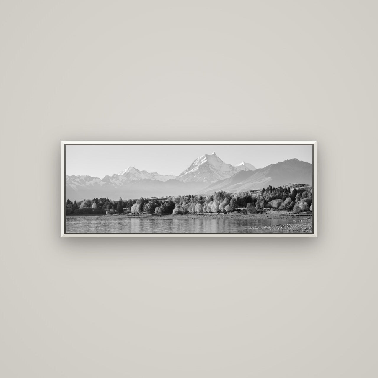 Above the Treeline, Mount Cook — Basel White, 113×40 cm. New Zealand fine art wall art by Stephen Milner.