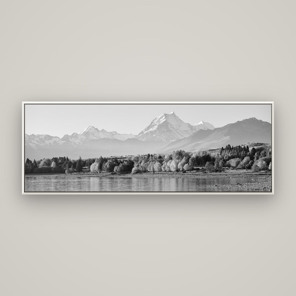 Above the Treeline, Mount Cook — Basel White, 170×60 cm. New Zealand fine art wall art by Stephen Milner.