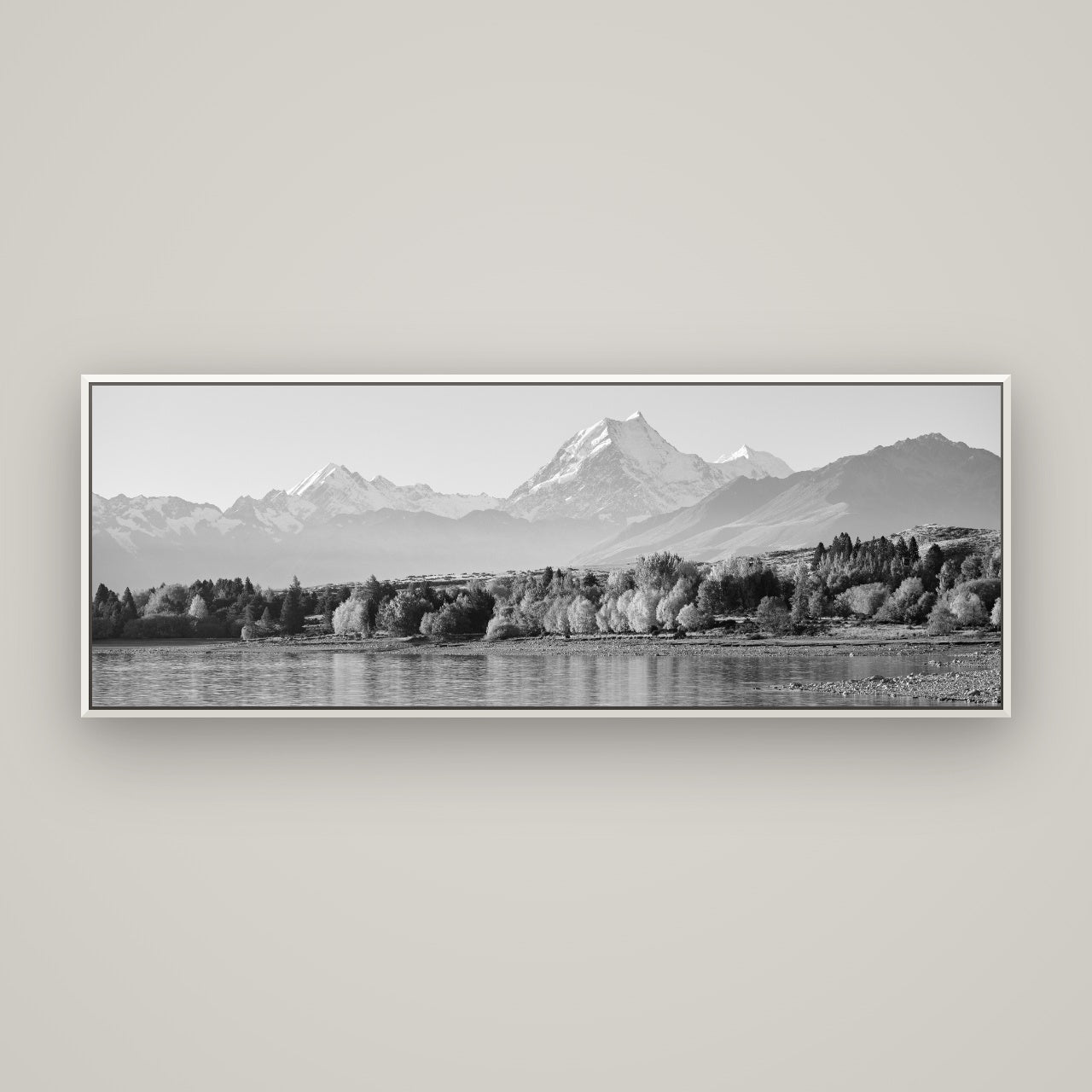 Above the Treeline, Mount Cook — Basel White, 170×60 cm. New Zealand fine art wall art by Stephen Milner.
