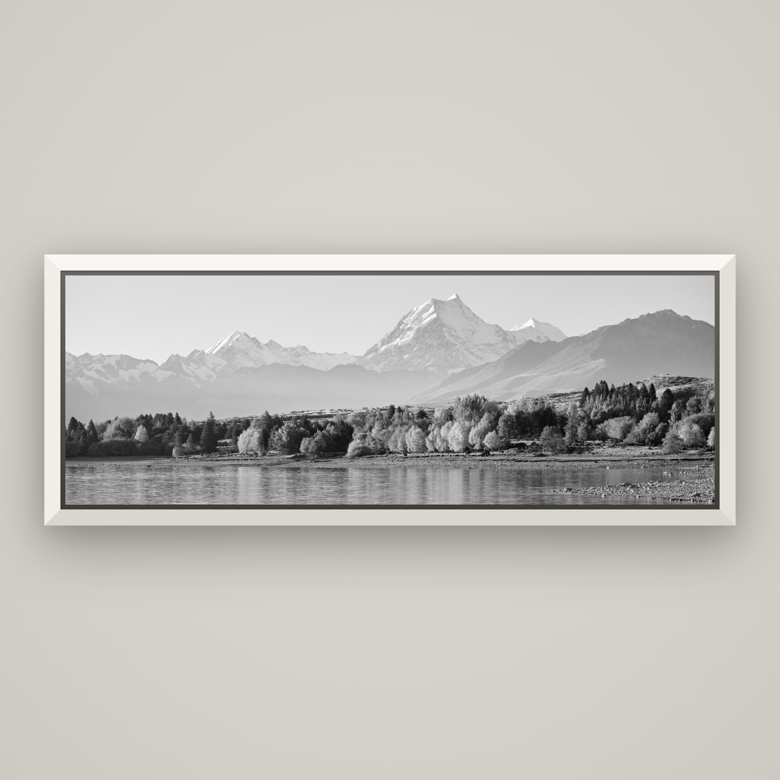 Above the Treeline, Mount Cook — Basel White, 170×60 cm. New Zealand fine art wall art by Stephen Milner.