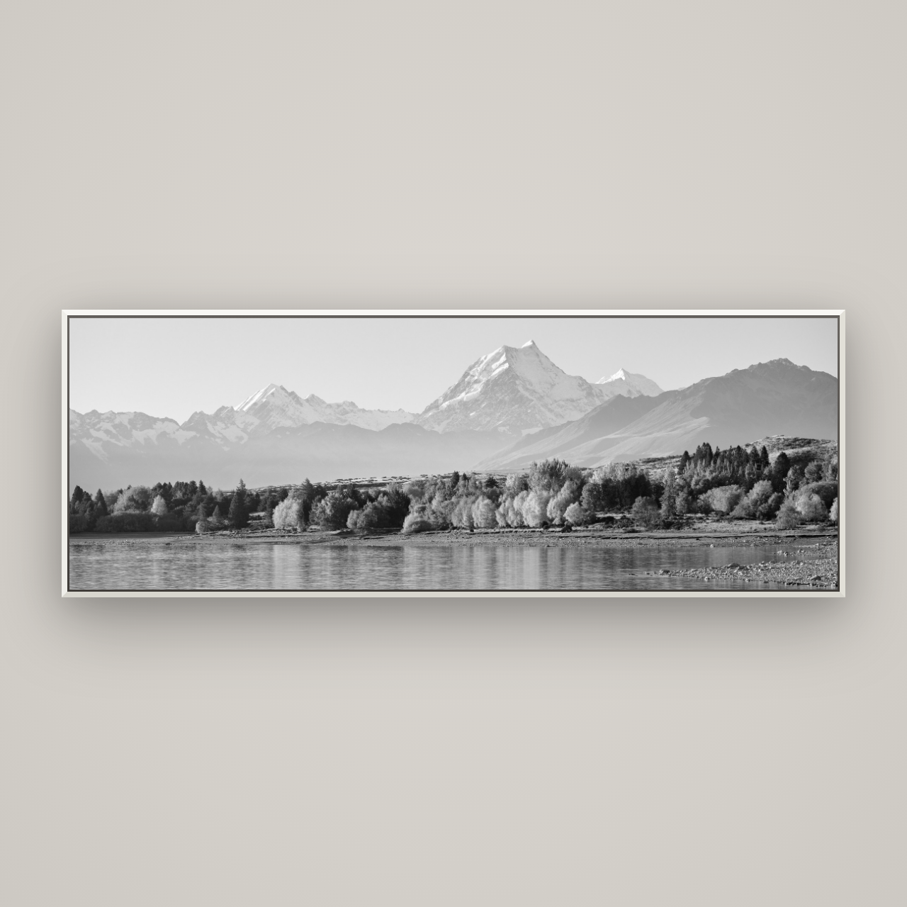 Above the Treeline, Mount Cook — Basel White, 198×70 cm. New Zealand fine art wall art by Stephen Milner.