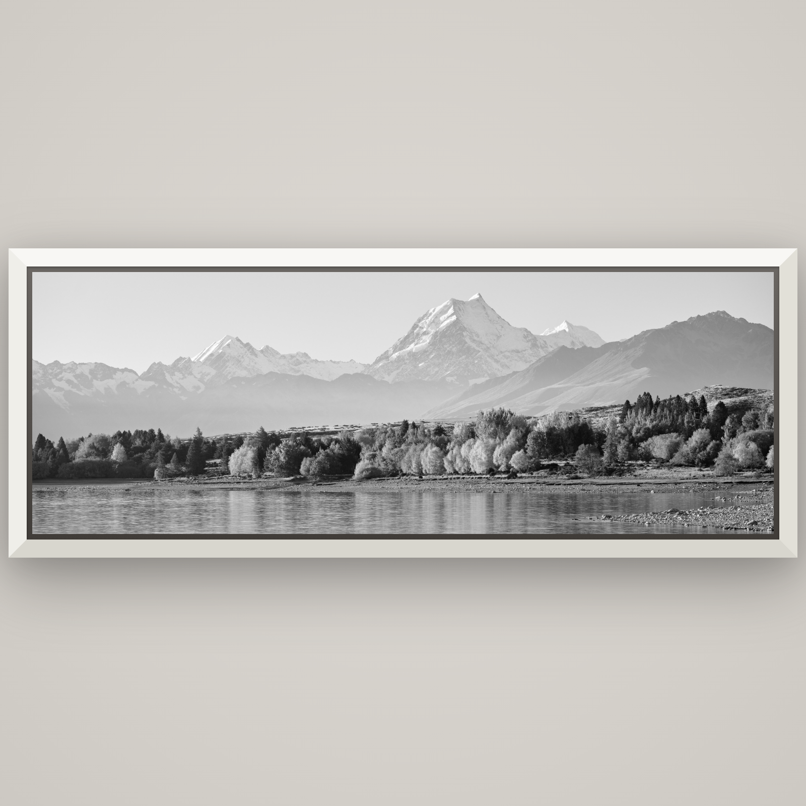 Above the Treeline, Mount Cook — Basel White, 198×70 cm. New Zealand fine art wall art by Stephen Milner.