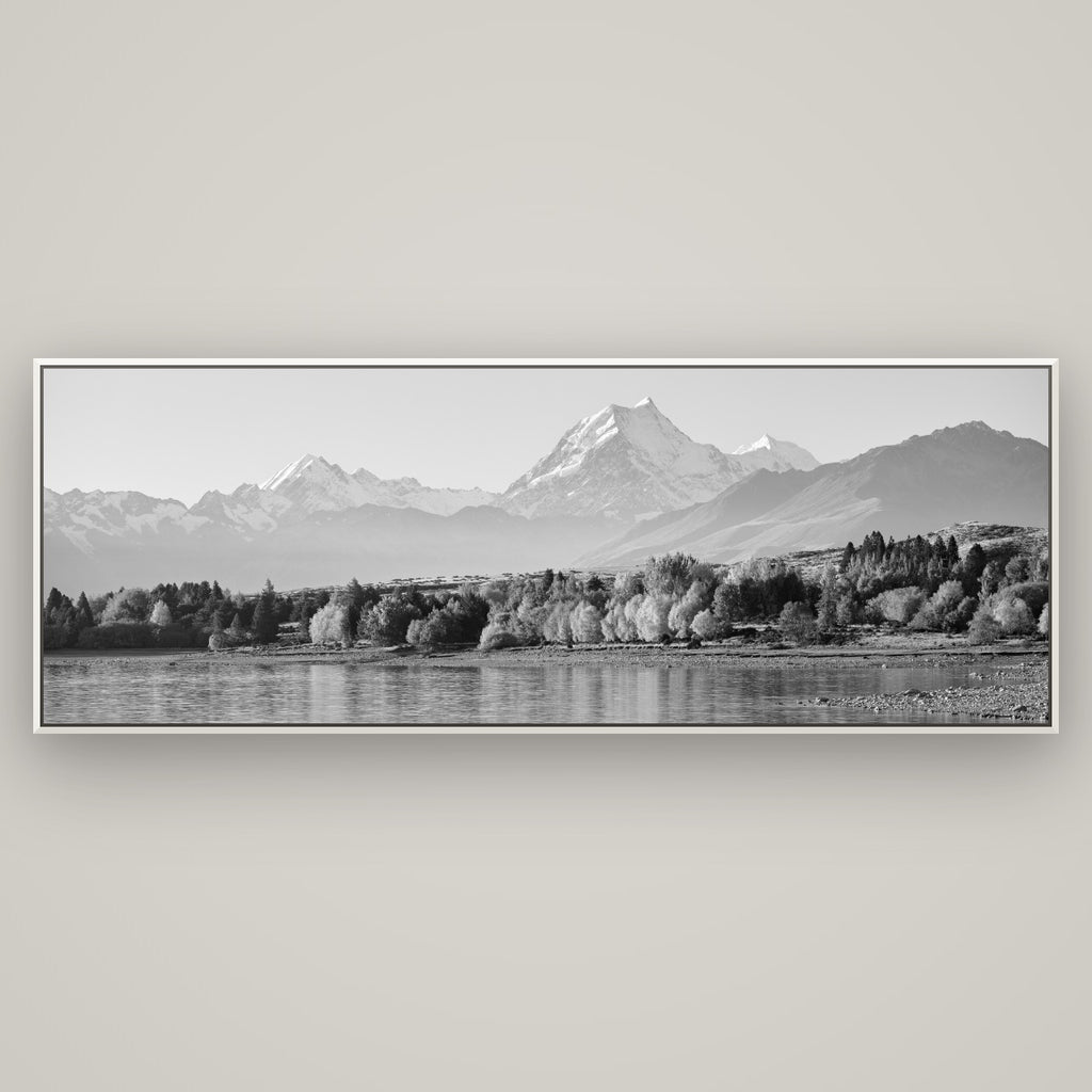 Above the Treeline, Mount Cook — Basel White, 198×70 cm. New Zealand fine art wall art by Stephen Milner.