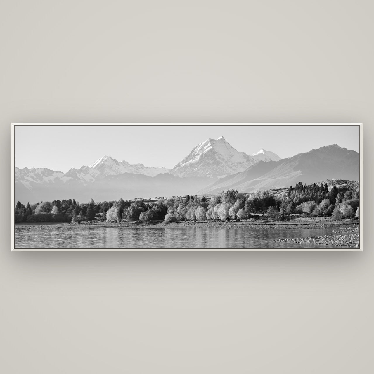 Above the Treeline, Mount Cook — Basel White, 198×70 cm. New Zealand fine art wall art by Stephen Milner.