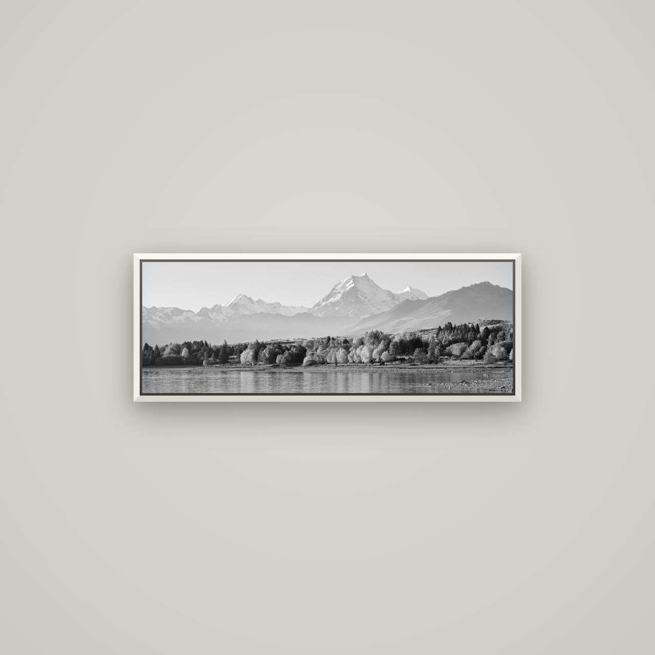 Above the Treeline, Mount Cook — Basel White, 85×30 cm. New Zealand fine art wall art by Stephen Milner.
