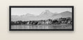 Above the Treeline, Mount Cook — black float frame canvas, 152 × 56 cm. New Zealand fine art landscape wall art by Stephen Milner.