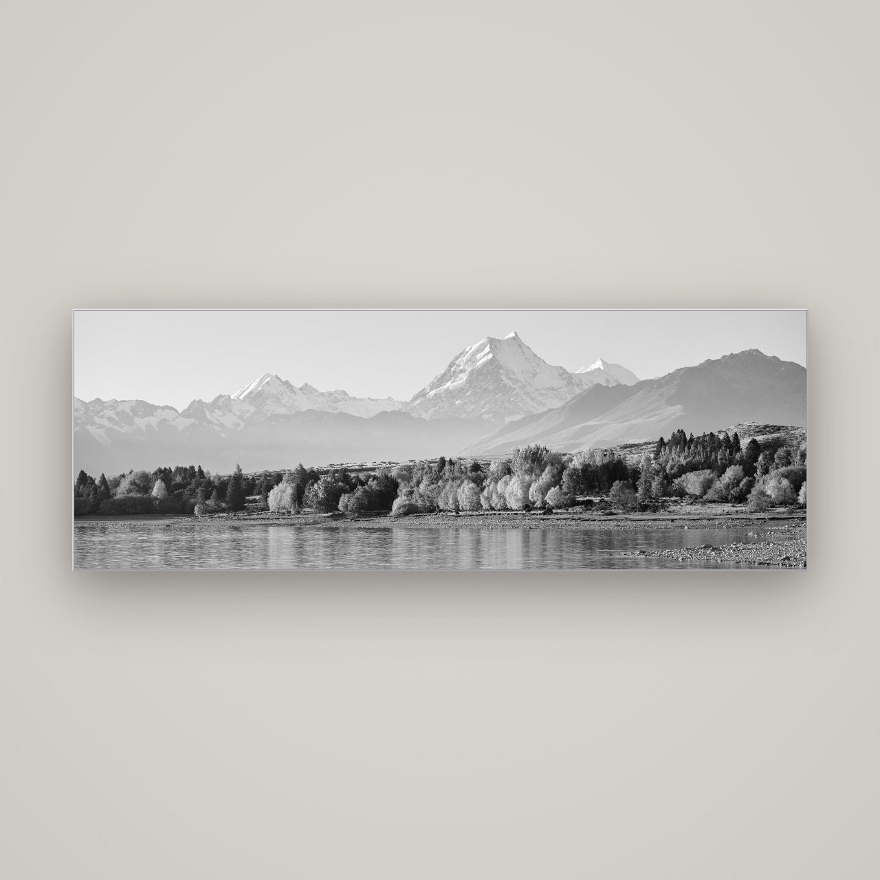 Above the Treeline, Mount Cook — Slimline Silver, 170×60 cm. New Zealand fine art wall art by Stephen Milner.
