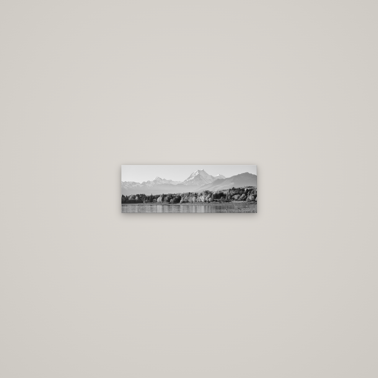 Above the Treeline, Mount Cook — No frame, 34×12 cm. New Zealand fine art wall art by Stephen Milner.