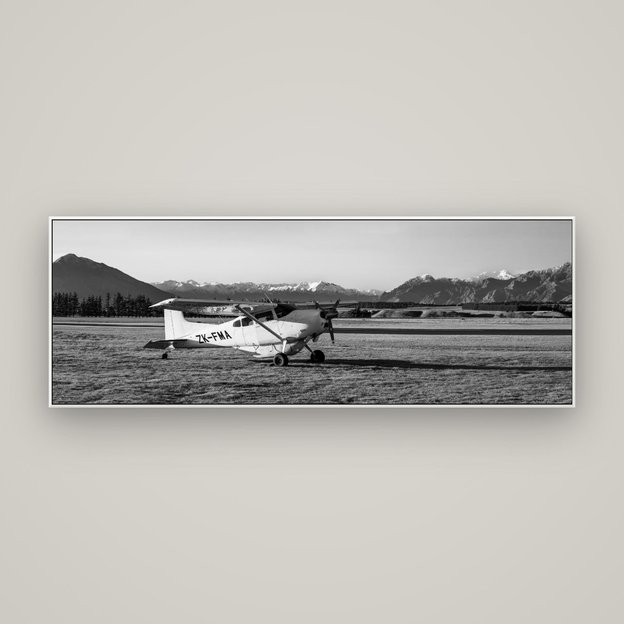 Adventure's Prelude, Sunset at Mount Aspiring — ArtBox White, 170×60 cm. New Zealand fine art wall art by Stephen Milner.
