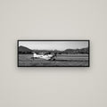 Adventure's Prelude, Sunset at Mount Aspiring — Basel Black, 113×40 cm. New Zealand fine art wall art by Stephen Milner.