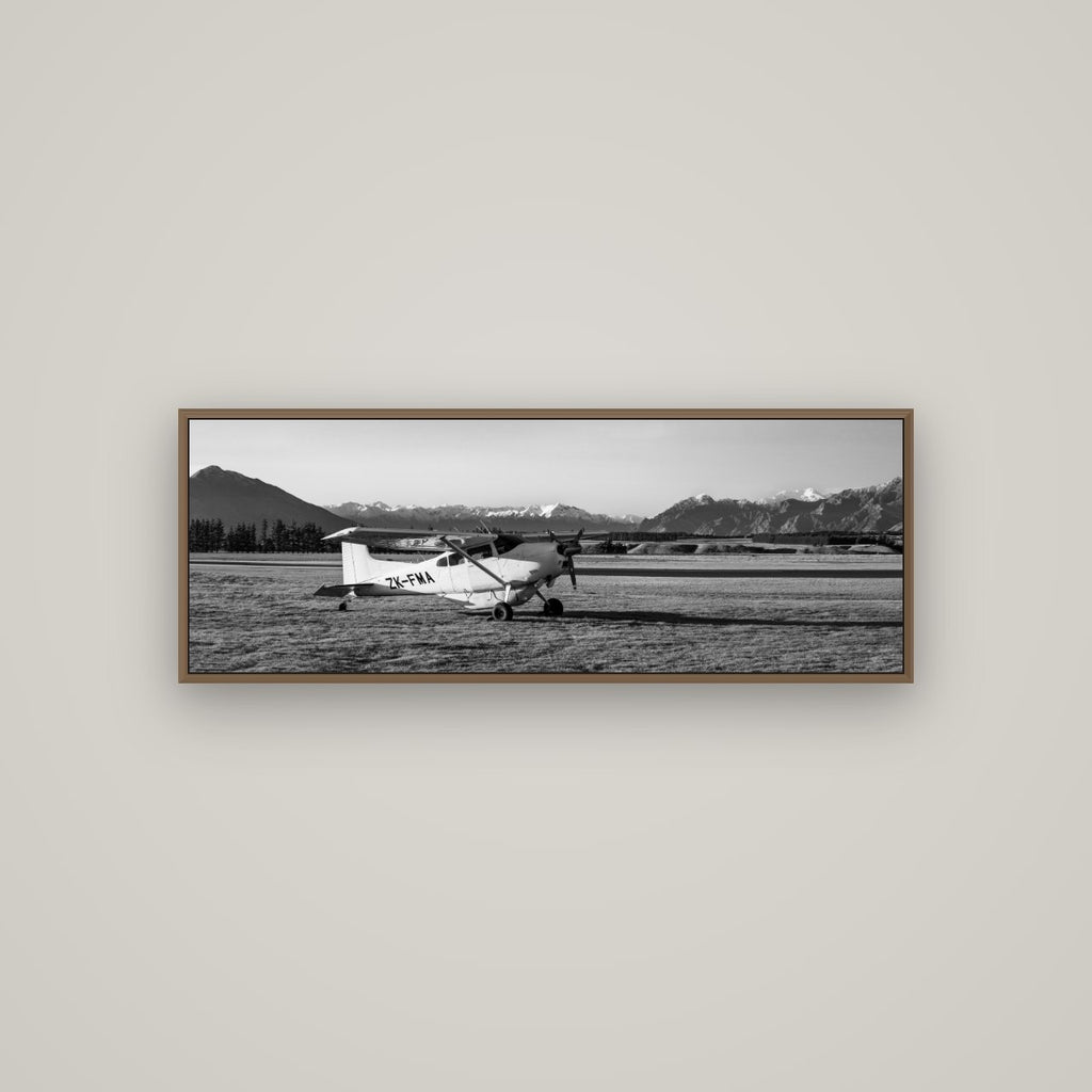 Adventure's Prelude, Sunset at Mount Aspiring, Basel Walnut, 113×40 cm. New Zealand fine art wall art by Stephen Milner.