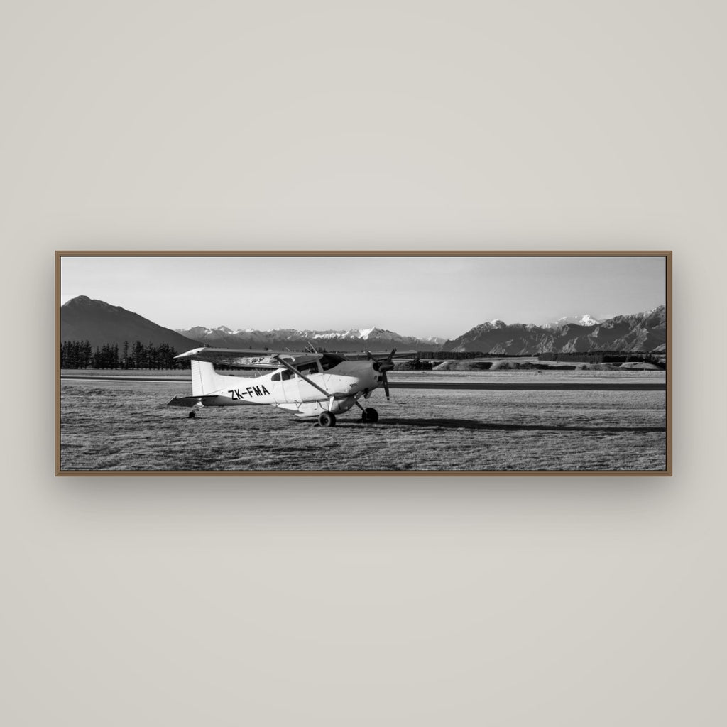 Adventure's Prelude, Sunset at Mount Aspiring, Basel Walnut, 170×60 cm. New Zealand fine art wall art by Stephen Milner.
