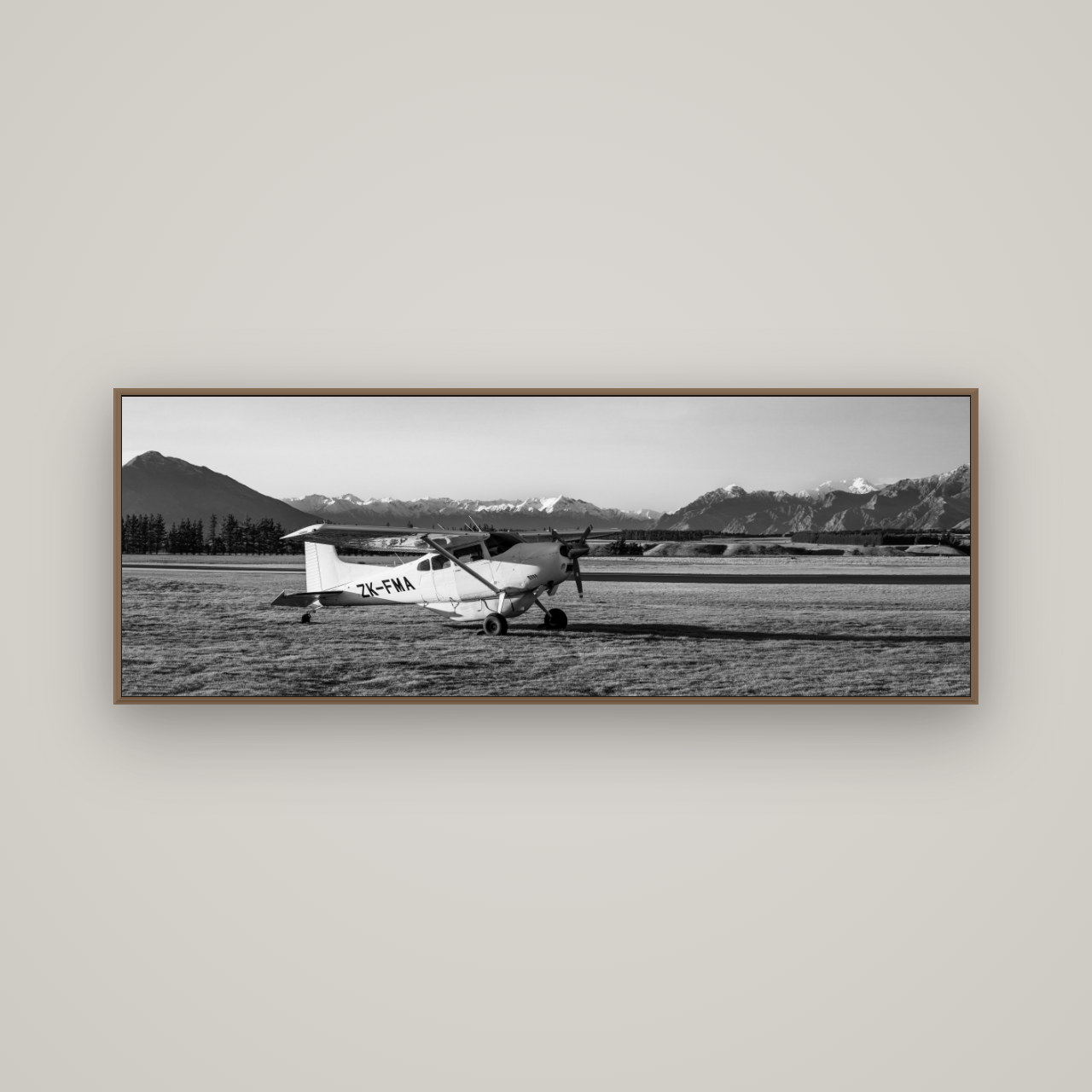 Adventure's Prelude, Sunset at Mount Aspiring, Basel Walnut, 170×60 cm. New Zealand fine art wall art by Stephen Milner.