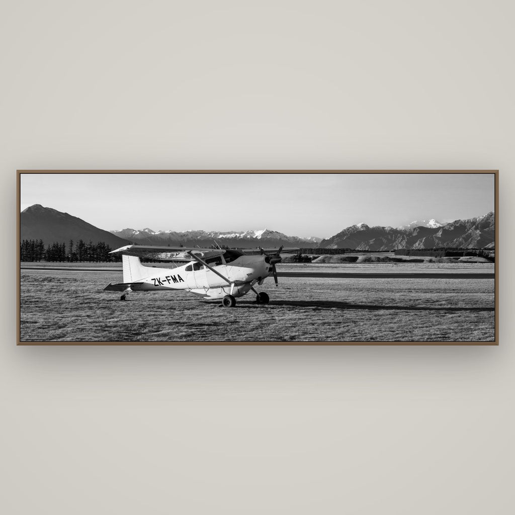 Adventure's Prelude, Sunset at Mount Aspiring, Basel Walnut, 198×70 cm. New Zealand fine art wall art by Stephen Milner.