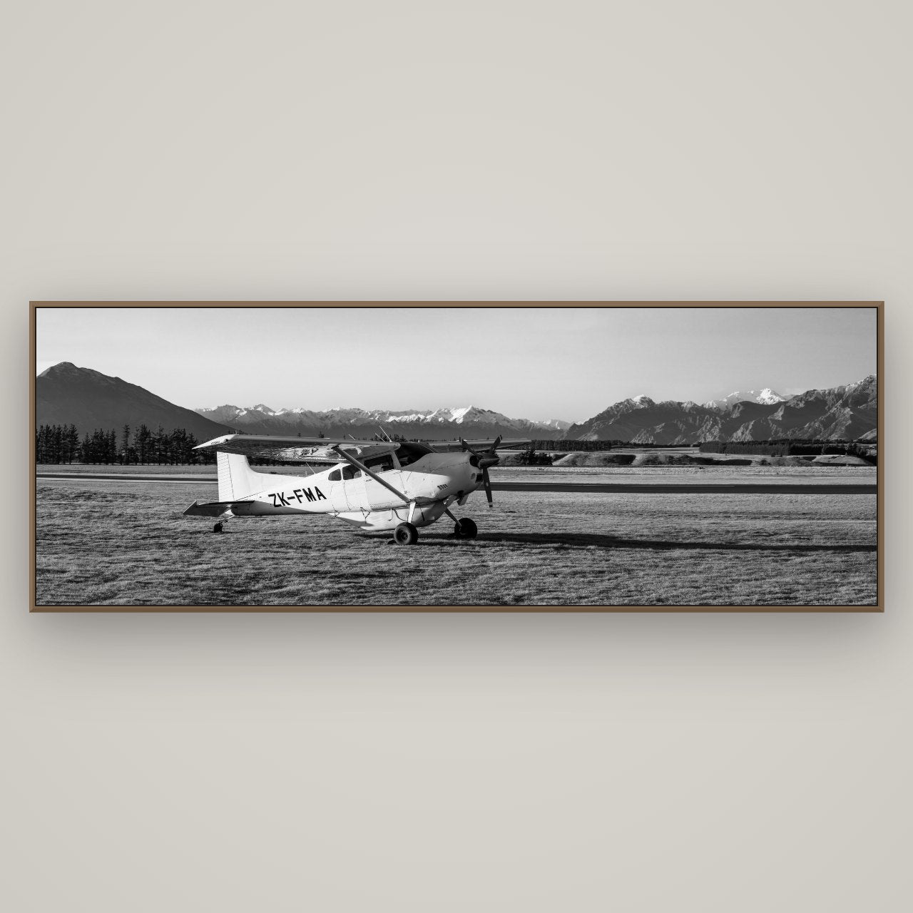 Adventure's Prelude, Sunset at Mount Aspiring, Basel Walnut, 198×70 cm. New Zealand fine art wall art by Stephen Milner.
