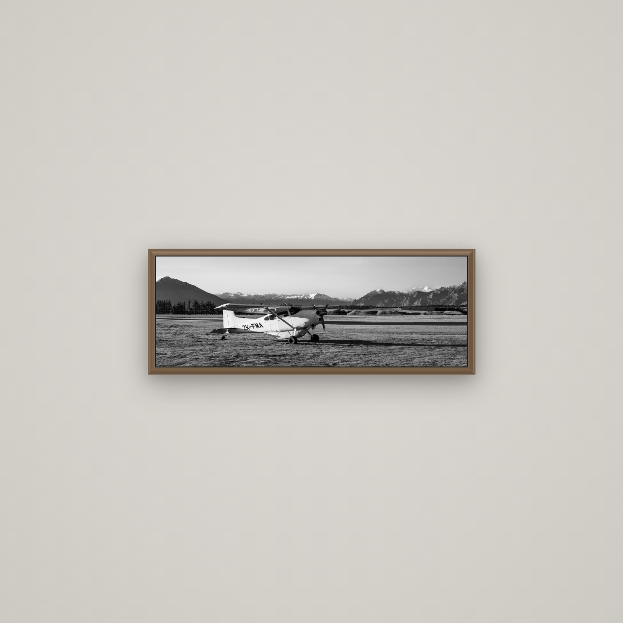 Adventure's Prelude, Sunset at Mount Aspiring, Basel Walnut, 68×24 cm. New Zealand fine art wall art by Stephen Milner.