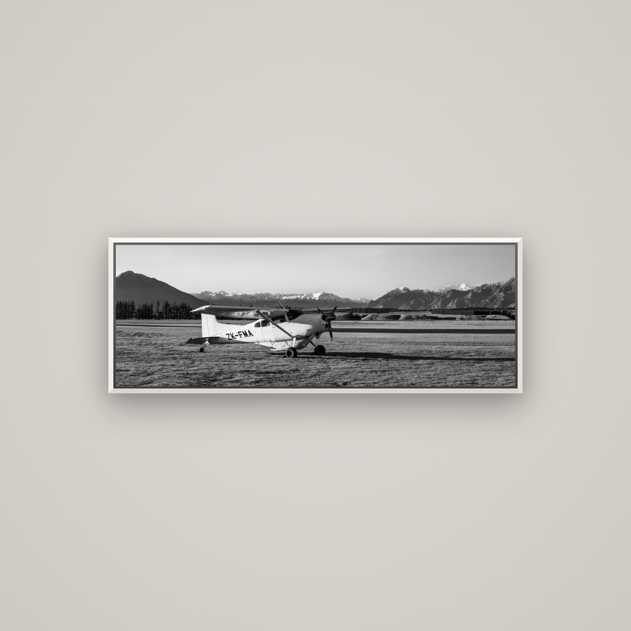Adventure's Prelude, Sunset at Mount Aspiring — Basel White, 113×40 cm. New Zealand fine art wall art by Stephen Milner.