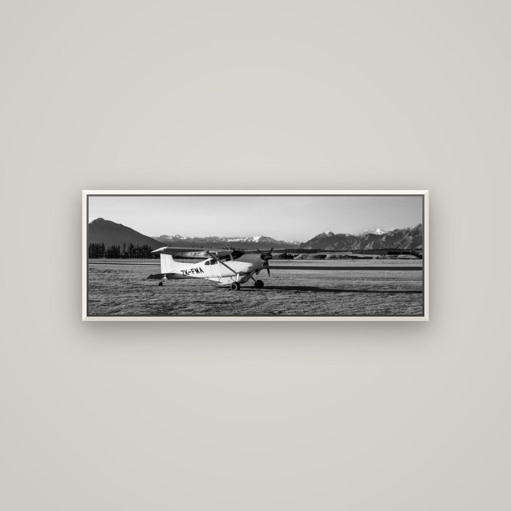 Adventure's Prelude, Sunset at Mount Aspiring — Basel White, 113×40 cm. New Zealand fine art wall art by Stephen Milner.