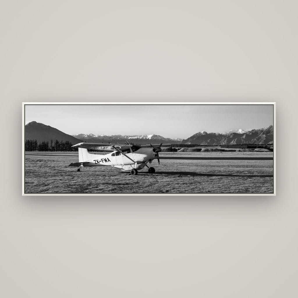 Adventure's Prelude, Sunset at Mount Aspiring — Basel White, 170×60 cm. New Zealand fine art wall art by Stephen Milner.