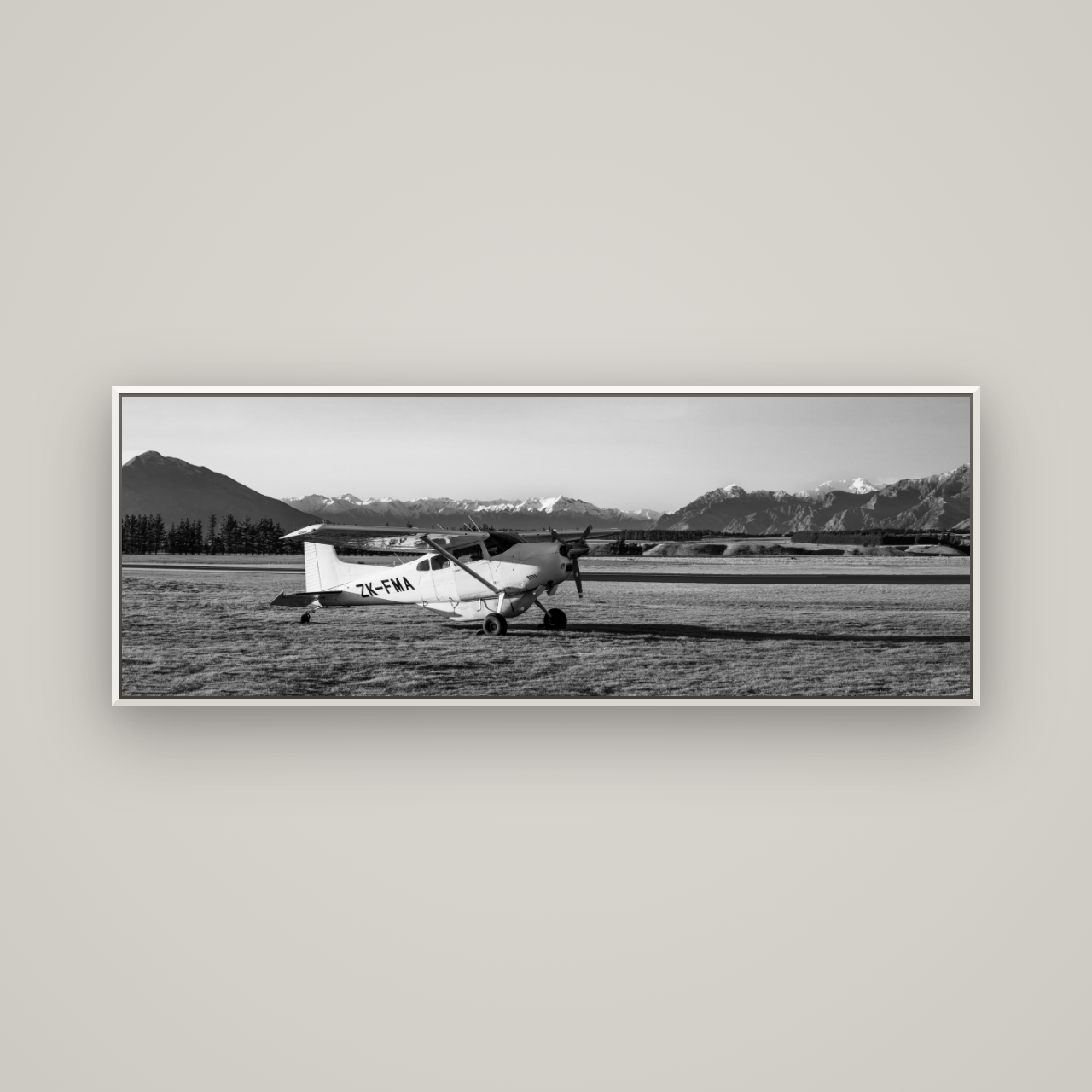 Adventure's Prelude, Sunset at Mount Aspiring — Basel White, 170×60 cm. New Zealand fine art wall art by Stephen Milner.