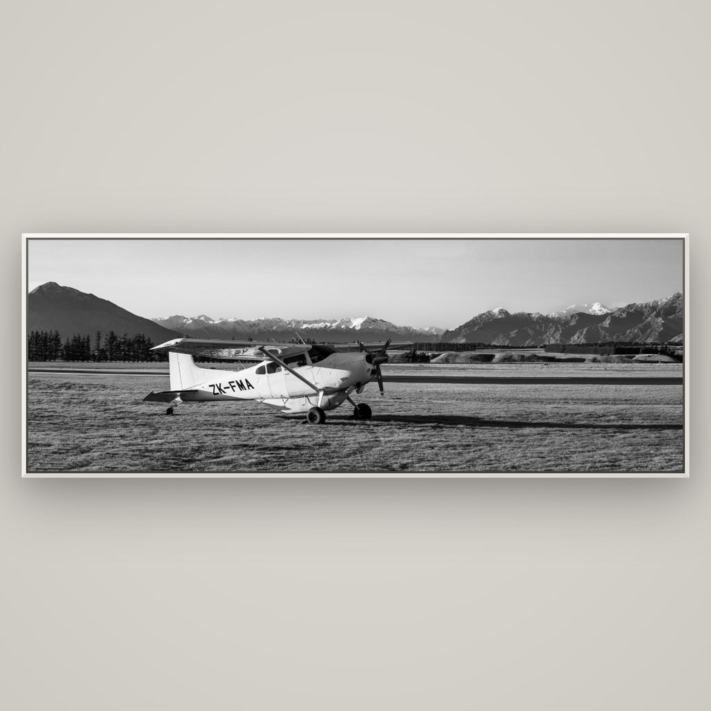 Adventure's Prelude, Sunset at Mount Aspiring — Basel White, 198×70 cm. New Zealand fine art wall art by Stephen Milner.